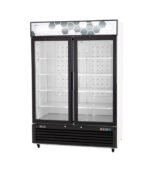 Migali C-49FM-HCE 54 2/5" Two Section Display Freezer w/ Swing Doors - Bottom Mount Compressor, White, 115v