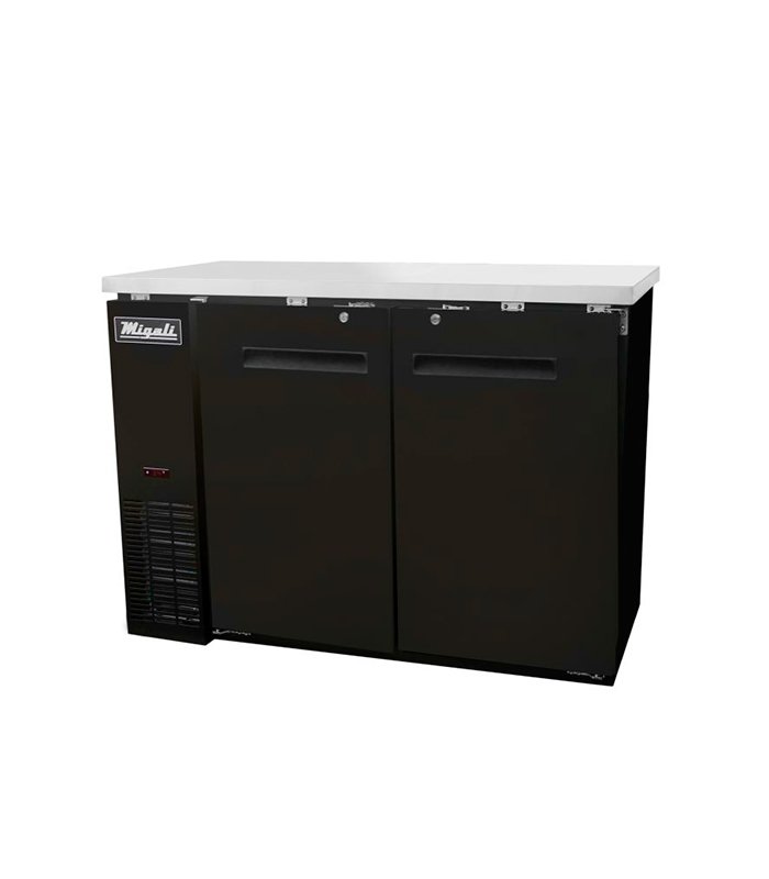 Migali C-BB48-HC 48 3/4" Bar Refrigerator - 2 Swinging Solid Doors