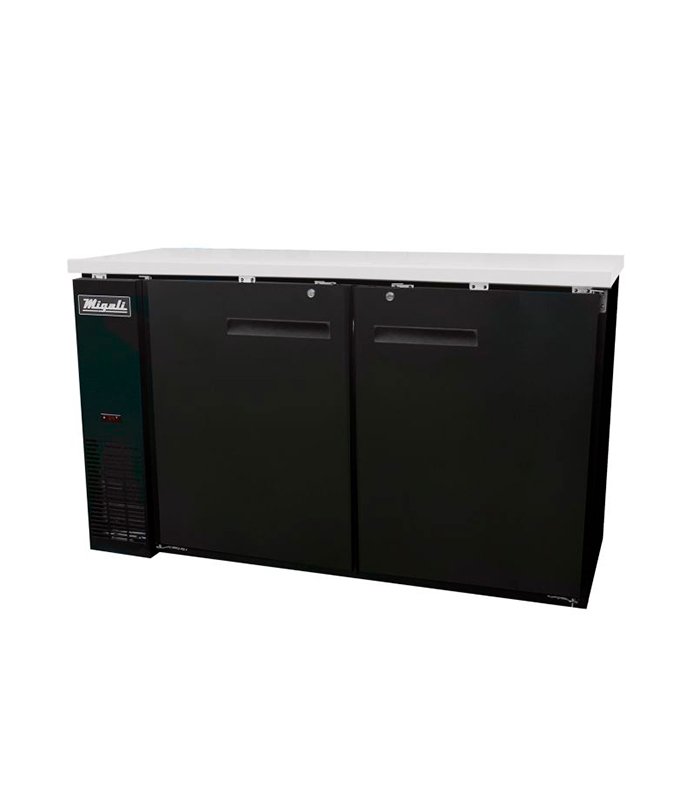 Migali C-BB60-HC 60 4/5" Bar Refrigerator - 2 Swinging Solid Doors