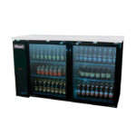 Refrigerador de barra Migali C-BB60G-HC de 60" y 4/5" - 2 puertas batientes de vidrio