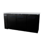 Refrigerador de barra Migali C-BB72-HC de 72 4/5" - 3 puertas batientes sólidas
