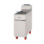 Freidora a gas Migali C-F40-LP - (1) cuba de 40 lb, modelo de piso, propano líquido