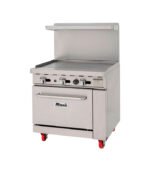 Migali C-RO-36G-NG 36" Gas Range w/ Full Griddle & Standard Oven, Natural Gas