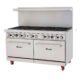 Migali C-RO10-LP 60″ 10 Burner Gas Range w/ (2) Standard Ovens, Liquid Propane