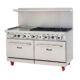 Migali C-RO6-24GL-NG 60" 6 Burner Gas Range w/ Griddle & (2) Standard Ovens, Natural Gas