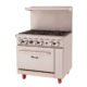 Migali C-RO6-NG 36" 6 Burner Gas Range w/ Standard Oven, Natural Gas