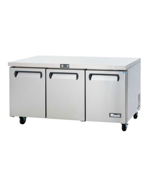 Migali C-U72R-HC 72 7/10" W Undercounter Refrigerator w/ (3) Sections & (3) Doors, 115v
