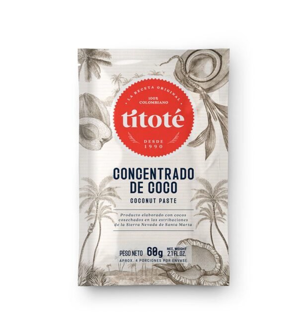 Titoté Coconut Concentrate -100% Coconut Derived Satchet 60 gr
