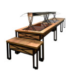 Glasart Iron Tables