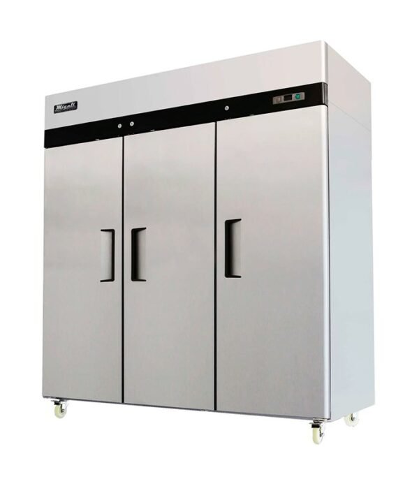 Migali C-3F-HC 77″ Three Section Reach In Freezer, (3) Solid Doors