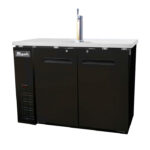 Dispensador de cerveza Migali C-DD48-2-HC de 48 3/4" con capacidad para 2 barriles y 1 columna