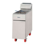 Freidora a gas Migali C-F50-NG - (1) cuba de 50 lb, modelo de piso, gas natural