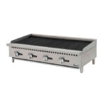 Parrilla Migali C-RB48 de 48" con rejillas de hierro fundido, 140,000 BTU