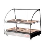 Tita FWD2-22-4P | Vitrina calentadora de alimentos de 22'' - Estante doble con 4 bandejas