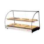 Vitrina calentadora de alimentos Tita FWD2-33-6P de 33 pulgadas con estante doble y 6 bandejas