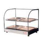 Tita FWDC2-22-4P| 22'' Food Warmer Display Case - Double Shelf with 4 Pans