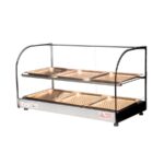 Tita FWDC2-33-6P| 33'' Food Warmer Display Case - Double Shelf with 6 Pans
