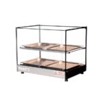 Tita FWDS2-22-4P | 22'' Food Warmer Display Case - Double Shelf with 4 Pans
