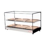 Vitrina calentadora de alimentos Tita FWDS2-33-6P de 33 pulgadas con estante doble y 6 bandejas