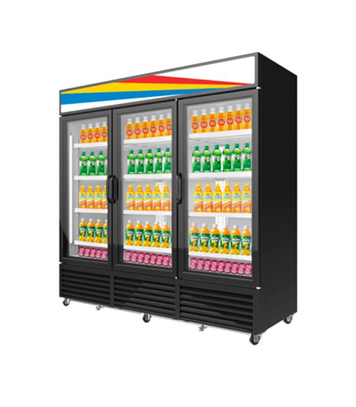 Atlas air | 70 cu/ft Glass Door Merchandiser Refrigerator