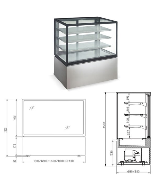 NGR7V | Floor standing showcase refrigerator