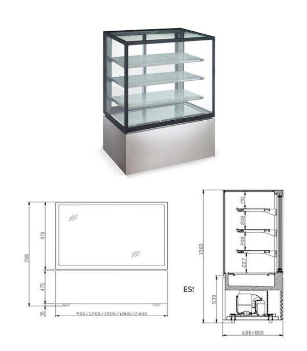 NGR8 V| Floor standing showcase refrigerator