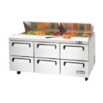 Migali C-SP72-18-D-HC 7/10" Sandwich/Salad Prep Table w/ Refrigerated Base, 115v