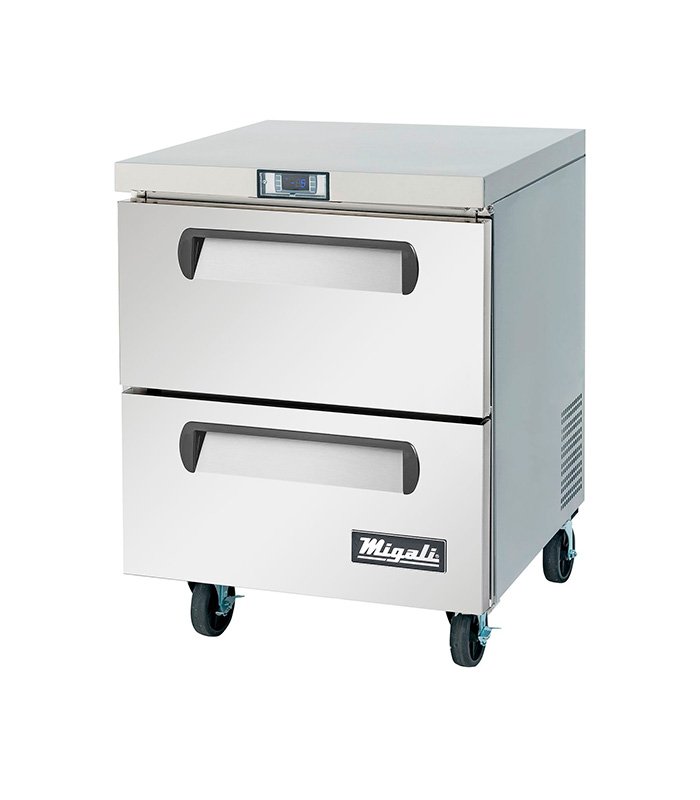 Migali C-U27R-D-HC 27″ Under-counter & Work Top Refrigerator with Drawers