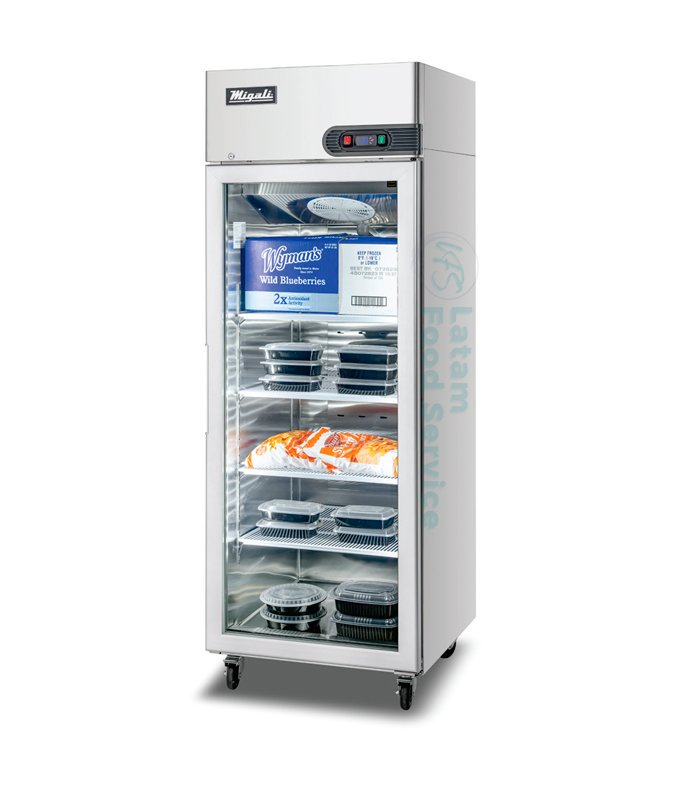 Migali C-1RG-HC One Section Door Glass Reach-In Refrigerator