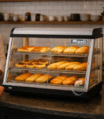 Migali C-HCT36-S heated countertop display case with 4.8 cu-ft capacity