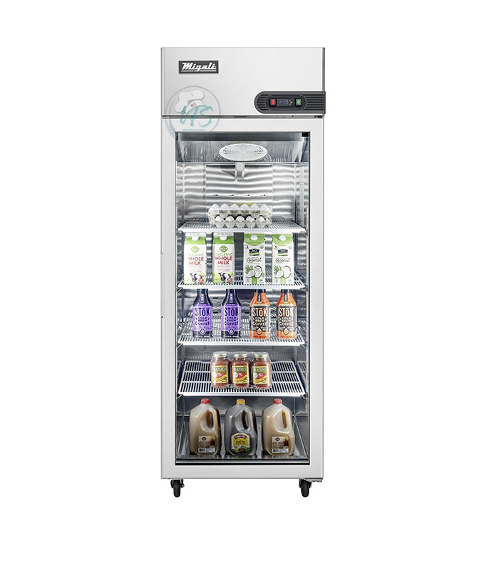 Migali C-1RG-HC One Section Door Glass Reach-In Refrigerator