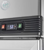 Congelador vertical de dos secciones con puerta de vidrio Migali C-2FG-HC