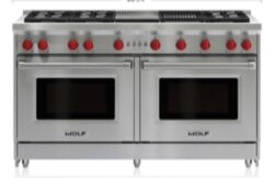 wolf 60-inch gas range 6 burners with infrared charbroiler and griddle